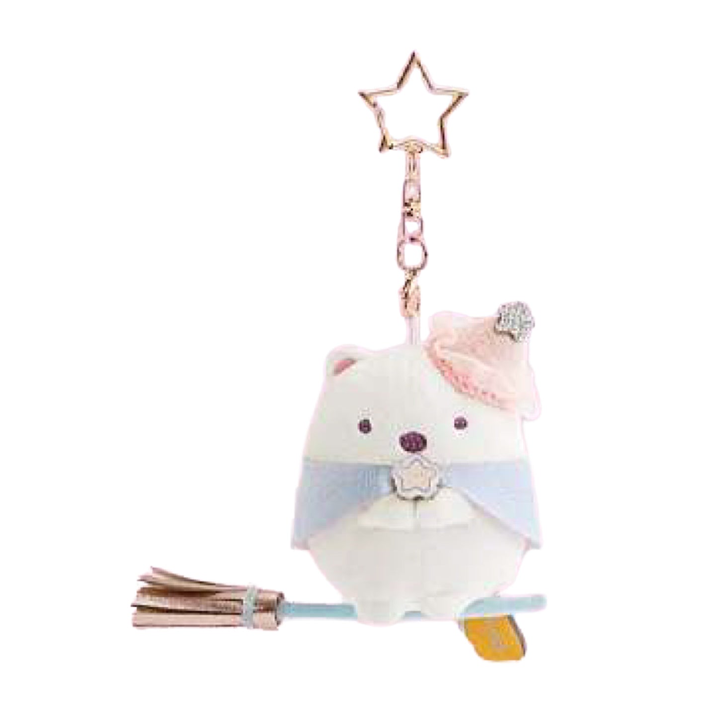 PRE-ORDER | Sumikko Gurashi | Magical Halloween | Shirokuma (Flying Broom) Mascot Tenori Mini Plush