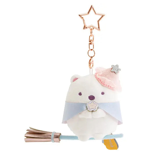PRE-ORDER | Sumikko Gurashi | Magical Halloween | Shirokuma (Flying Broom) Mascot Tenori Mini Plush