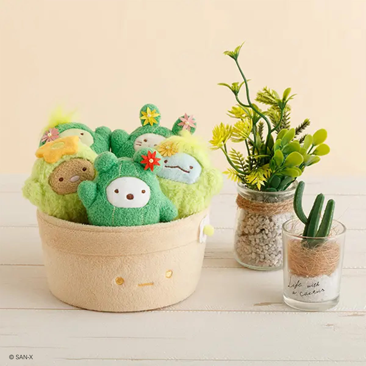 PRE-ORDER | Sumikko Gurashi | Looks Just Like Houseplants | Penguin? (Cactus) Tenori Mini Plush | Online Shop Limited