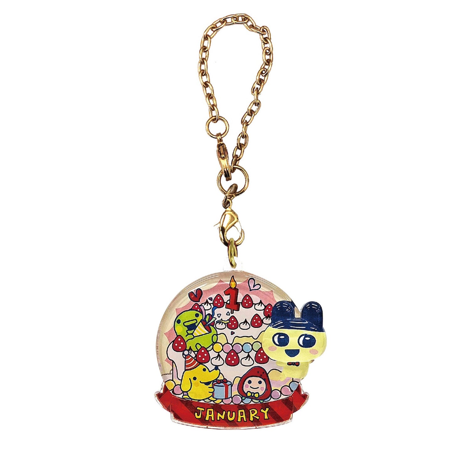 Tamagotchi | Birthday Pukkuri Clear Key Holder | January Keychain