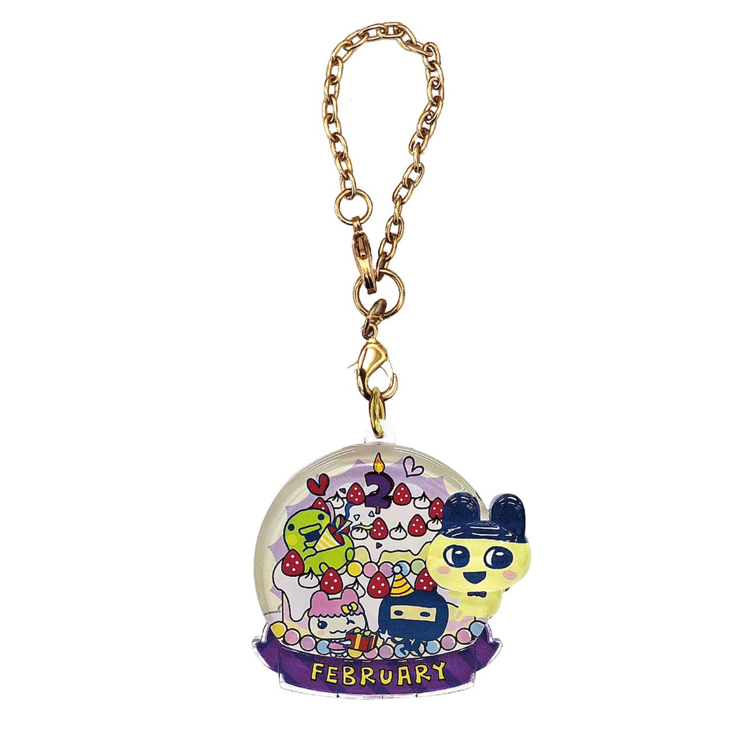 Tamagotchi | Birthday Pukkuri Clear Key Holder | February Keychain
