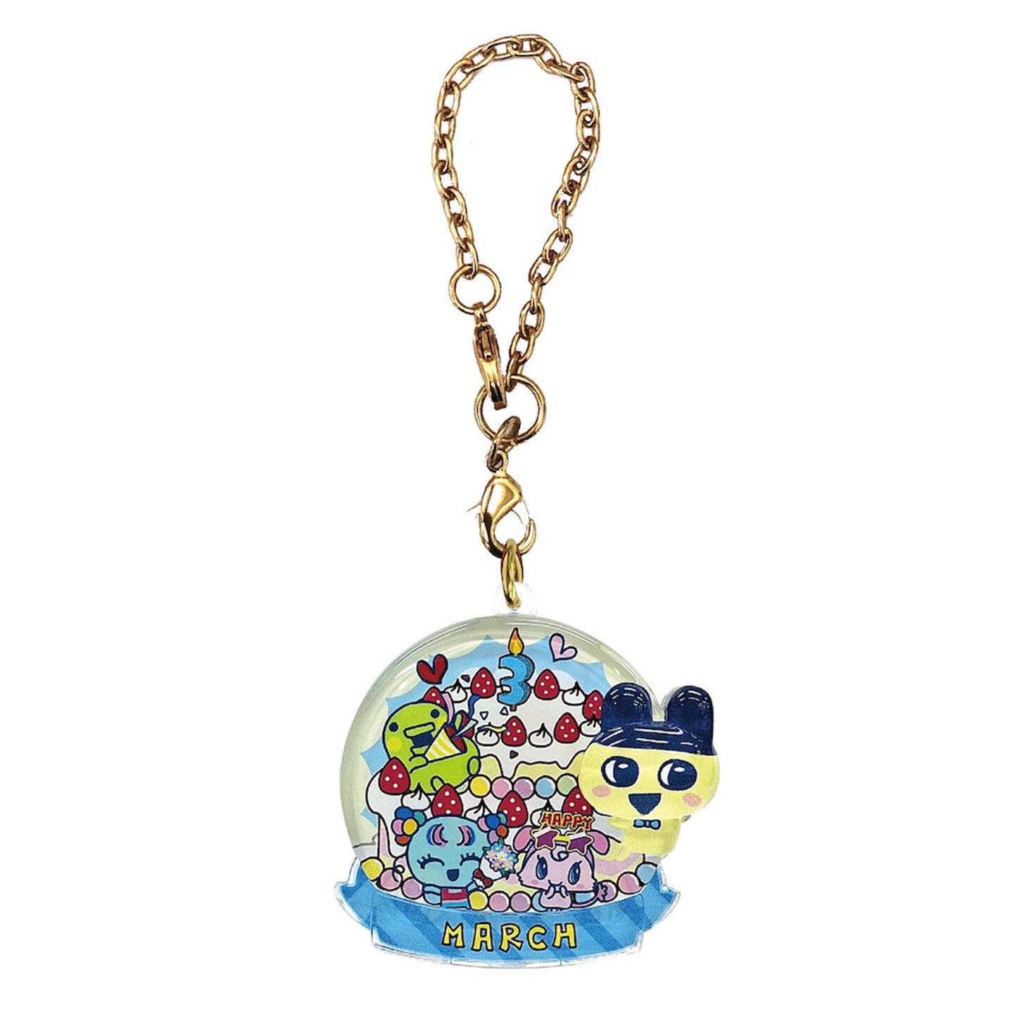 Tamagotchi | Birthday Pukkuri Clear Key Holder | March Keychain