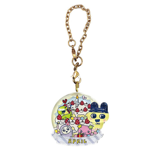 Tamagotchi | Birthday Pukkuri Clear Key Holder | April Keychain