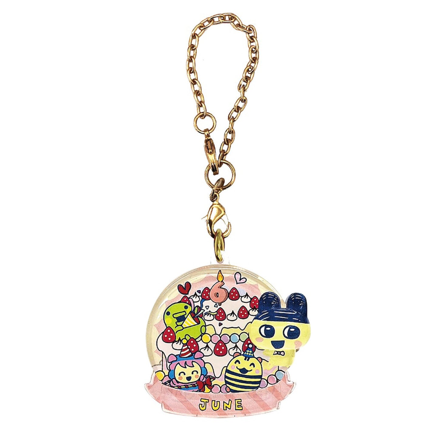 Tamagotchi | Birthday Pukkuri Clear Key Holder | June Keychain