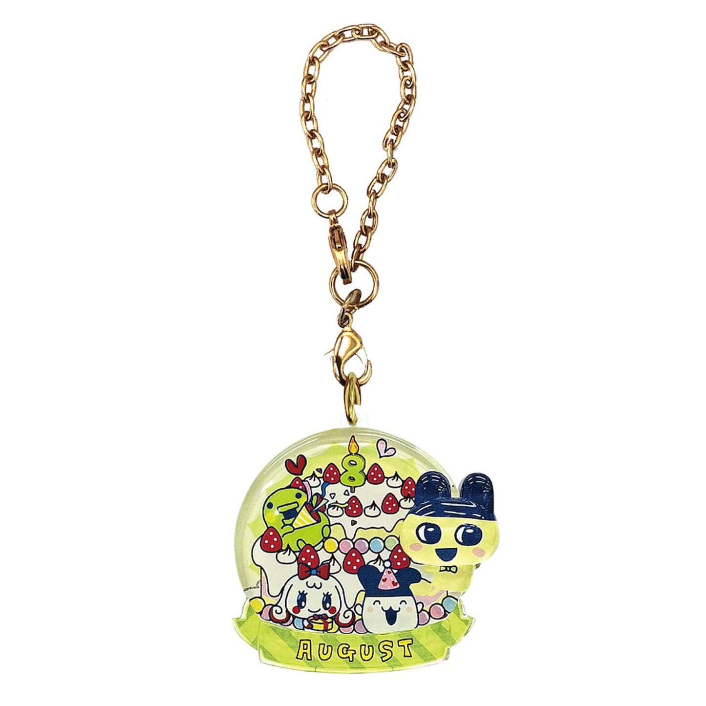 Tamagotchi | Birthday Pukkuri Clear Key Holder | August Keychain