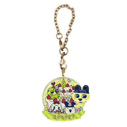Tamagotchi | Birthday Pukkuri Clear Key Holder | August Keychain