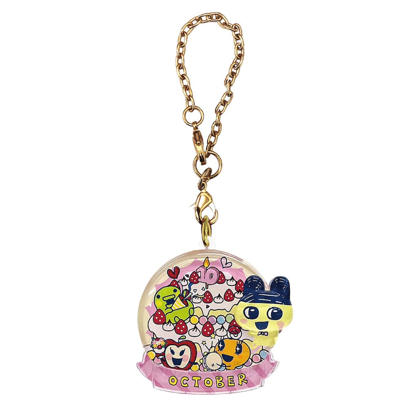 Tamagotchi | Birthday Pukkuri Clear Key Holder | October Keychain