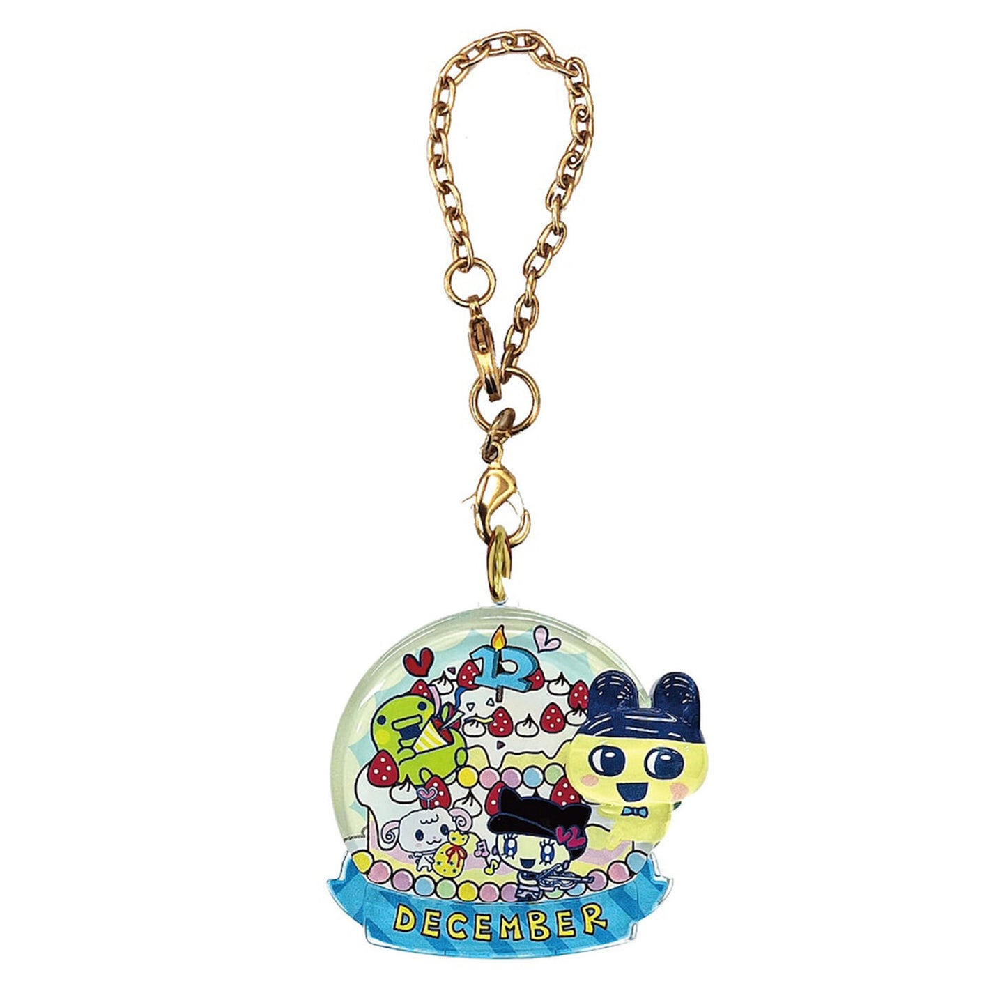 Tamagotchi | Birthday Pukkuri Clear Key Holder | December Keychain