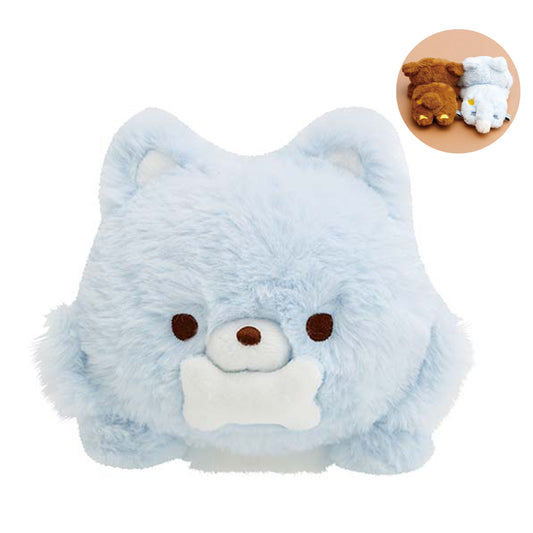 Rilakkuma | Aokogus Pyjamaparty | Blauer Wolf, liegend, kleines Plüschtier